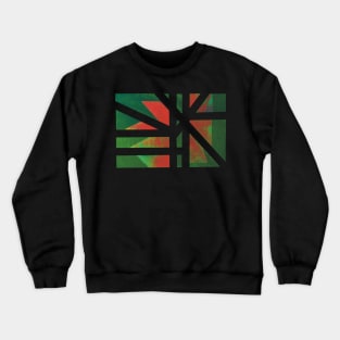 View of Abstract Christmas flower in red Crewneck Sweatshirt